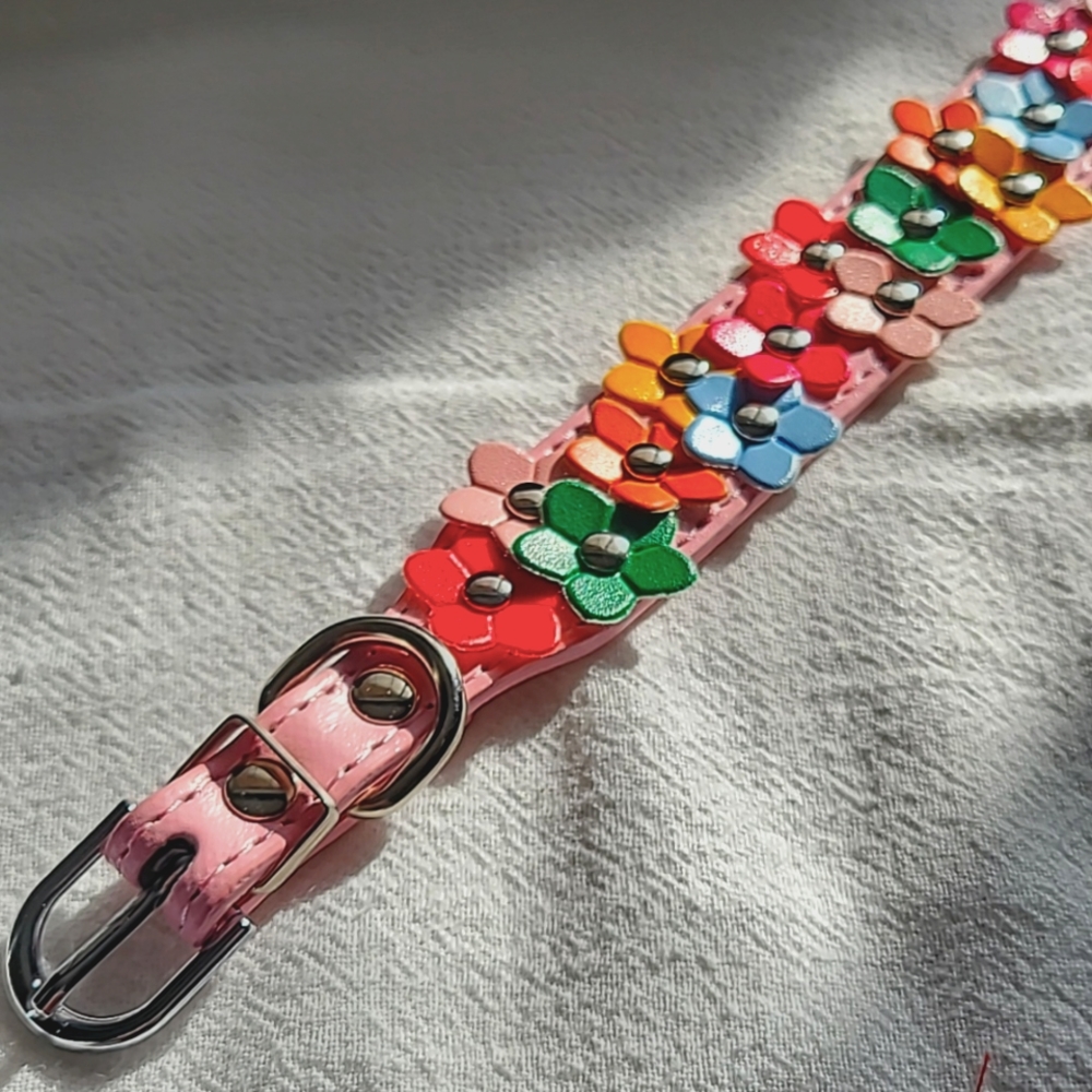 MEDIUM Flower Decor Dog Collar